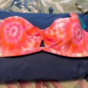 Tie dye bright bikini top